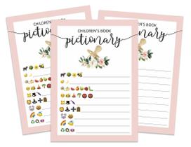 Pacote com 50 Jogos de Pictionary para Chá de Bebê Menina, Unicórnio, Atividades e Decorações - Inkdotpot Pacote com 50 Jogos de Pictionary para Chá de Bebê Menina, Unicórnio, Atividades e Decorações - Inkdotpot