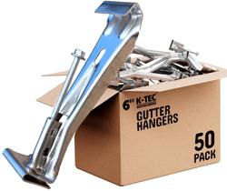 (Pacote com 50) Suporte de chuva oculto pesado Gutter Hangers de 15 cm