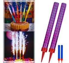 Pacote com 50 Unidades Vela Fontana Indoor 13 cm : Ideal para Champagne, Festas e Bolos