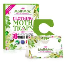 Pacote com 6 armadilhas para mariposas MothMag Clothing, adesivo de feromônio Pacote com 6 armadilhas para mariposas MothMag Clothing, adesivo de feromônio