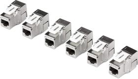 Pacote com 6 blindados Keystone Jack TRENDnet TC-K06C6A Cat6A