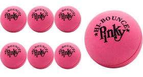 Pacote com 6 bolas de borracha Bouncy JA-RU High-Bounce Pinky para crianças Pacote com 6 bolas de borracha Bouncy JA-RU High-Bounce Pinky para crianças