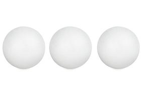 Pacote com 6 bolas de espuma Crafts Central 3" Smooth White Pacote com 6 bolas de espuma Crafts Central 3" Smooth White