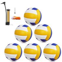 Pacote com 6 bolas de voleibol Magicorange, tamanho 5, couro PU Soft Touch Pacote com 6 bolas de voleibol Magicorange, tamanho 5, couro PU Soft Touch