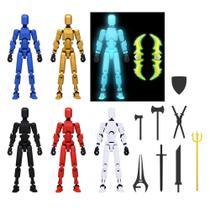 Pacote com 6 bonecos de ação T13 MerryXD, boneco de ação Titan 13 Dummy 13 Action Figure Lucky 13 impresso em 3D, móvel multiarticulado, brinquedo Nova 13 Action Figure