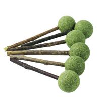 Pacote com 6 brinquedos Catnip Lollipops Chew Toys para gatos, verdes Pacote com 6 brinquedos Catnip Lollipops Chew Toys para gatos, verdes