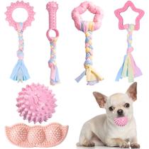 Pacote com 6 brinquedos Puppy Chew Toys ABRRLO para dentição de cães pequenos