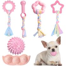 Pacote com 6 brinquedos Puppy Chew Toys ABRRLO para dentição de raças pequenas