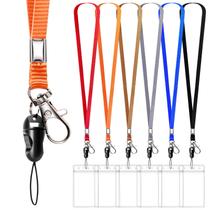 Pacote com 6 cordões de pescoço com porta-crachá de identificação Upugo Multicolor Pacote com 6 cordões de pescoço com porta-crachá de identificação Upugo Multicolor