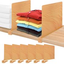 Pacote com 6 divisórias de prateleira para organização de armários Omegelic