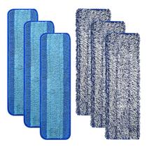 Pacote com 6 esfregões para a família de esfregões Bona, limpeza de microfibra e limpeza