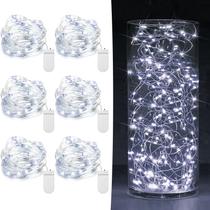 Pacote com 6 Fairy Lights HOBAYS, operado por bateria, 2 m 20 LED Cool White