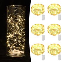 Pacote com 6 Fairy Lights Siuholi, operado por bateria, 2 m 20 LED