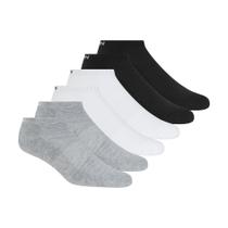 Pacote com 6 meias decotadas DKNY masculinas cinza azul tamanho 10-13