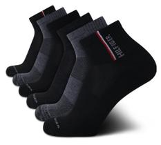 Pacote com 6 meias Quarter Socks Tommy Hilfiger acolchoadas para homens pretas