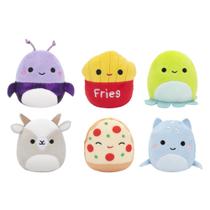 Pacote com 6 micromallows originais da Toy Squishmallows com Axel, Lune, Floyd, Orphie, Pep & Walker Pacote com 6 micromallows originais da Toy Squishmallows com Axel, Lune, Floyd, Orphie, Pep & Walker