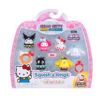 Pacote com 6 mini-Squish Squish-a-Longs Hello Kitty and Friends