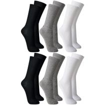 Pacote Com 6 Pares de Meias Lupo Cano Longo Masculina Sport em Algodão Cotton Confortável