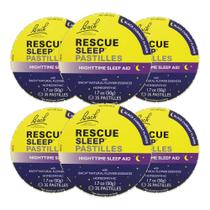 Pacote com 6 pastilhas RESCUE Bach Sleep com sabor de groselha preta