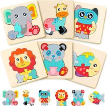 Pacote com 6 quebra-cabeças de madeira para crianças de 1 a 3 anos de idade Quebra-cabeças de madeira para meninos Jogos Montessori e brinquedos educativos para crianças Puzzles de madeira para crianças presentes (animal) Pacote com 6 quebra-cabeças de madeira para crianças de 1 a 3 anos de idade Quebra-cabeças de madeira para meninos Jogos Montessori e brinquedos educativos para crianças Puzzles de madeira para crianças presentes (animal)