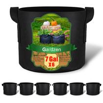 Pacote com 6 sacos de cultivo Gardzen, vasos de tecido de 7 galões com alças