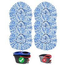 Pacote com 6 substitutos Mop Head para o sistema Oceda RinseClean de 2 tanques Pacote com 6 substitutos Mop Head para o sistema Oceda RinseClean de 2 tanques