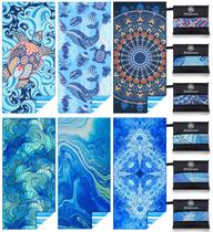 Pacote com 6 toalhas de praia de microfibra Widdonen, secagem rápida, sem areia