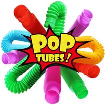 Pacote com 6 tubos pop Fidget Toy Novelty Place para crianças e adultos
