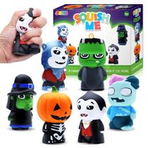 Pacote com 6 unidades da Squishy Toys JOYIN com tema de Halloween para meninos e meninas