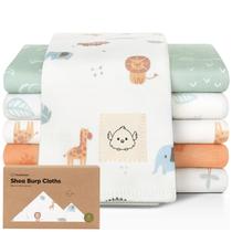 Pacote com 6 unidades de algodão orgânico Burp Cloths KeaBabies Pacote com 6 unidades de algodão orgânico Burp Cloths KeaBabies