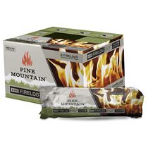 Pacote com 6 unidades de queima tradicional Firelog Pine Mountain de 4 horas