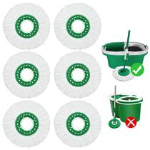 Pacote com 6 unidades de reposição Mop Head para Libman Tornado Spin Mop Pacote com 6 unidades de reposição Mop Head para Libman Tornado Spin Mop