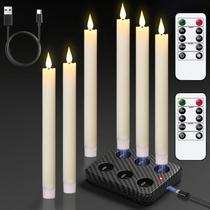 Pacote com 6 velas LED sem chama recarregáveis Lamp GenSwin Pacote com 6 velas LED sem chama recarregáveis Lamp GenSwin