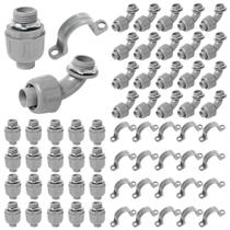 (Pacote com 60) Kit de conexão de conduíte elétrico de PVC Yariwiz 3/4 (Pacote com 60) Kit de conexão de conduíte elétrico de PVC Yariwiz 3/4