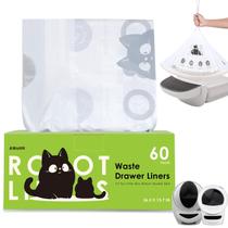 Pacote com 60 sacos de lixo Cat Litter Box Robot AWohh 26,3 x 15,7 cm