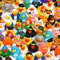 Pacote com 60 unidades Rubber Duck WQTHE para Jeep Ducking, brinquedo de banho para bebês de 6 cm Pacote com 60 unidades Rubber Duck WQTHE para Jeep Ducking, brinquedo de banho para bebês de 6 cm