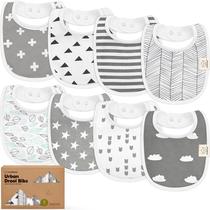 Pacote com 8 babadores orgânicos para bebês KeaBabies de algodão macio 0-24 m