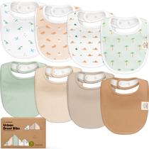 Pacote com 8 babadores para bebês KeaBabies, algodão orgânico, macio e absorvente