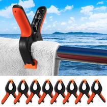 Pacote com 8 clipes de toalha Marine Boat Rail Pontoon Storm Proof Pacote com 8 clipes de toalha Marine Boat Rail Pontoon Storm Proof