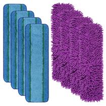 Pacote com 8 esfregões para esfregões Bona Family of Mops, microfibra para animais de estimação