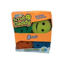 Pacote Com 8 Esponjas Limpeza Esfoliante Scrub Daddy Colors