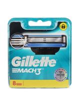 Pacote com 8 lâminas de barbear Gillette Mach 3 para Mach 3, Turbo e M3 Power