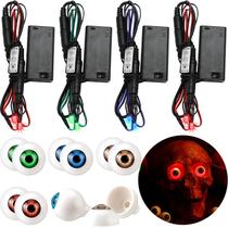Pacote com 8 LED Glowing Eyes Lenwen de Halloween com controlador de efeitos Pacote com 8 LED Glowing Eyes Lenwen de Halloween com controlador de efeitos