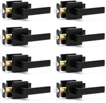 Pacote com 8 maçanetas Sopoby Matte Black Square Heavy Duty