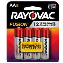 Pacote com 8 pilhas alcalinas AA Rayovac Fusion Pacote com 8 pilhas alcalinas AA Rayovac Fusion