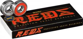 Pacote com 8 rolamentos de skate Bones REDS