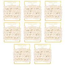 Pacote com 8 Scrunchies CEELGON Satin para dama de honra feminina Ivory Pacote com 8 Scrunchies CEELGON Satin para dama de honra feminina Ivory