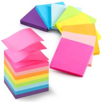 (pacote com 8) Sticky Notes YEECOK 8 cores 7,6 x 7,6 cm 84 folhas