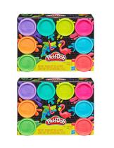 Pacote com 8 unidades Modeling Compound Play Doh, Neon, 2 onças