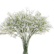 Pacote com 9 flores artificiais para bebês, Gumolutin, branco Pacote com 9 flores artificiais para bebês, Gumolutin, branco